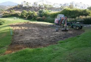 Some new tees on the Marbella golf course Los Arqueros