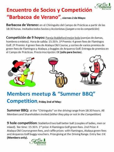 Encuentro de Socios y Competicion Barbacoa de Verano
