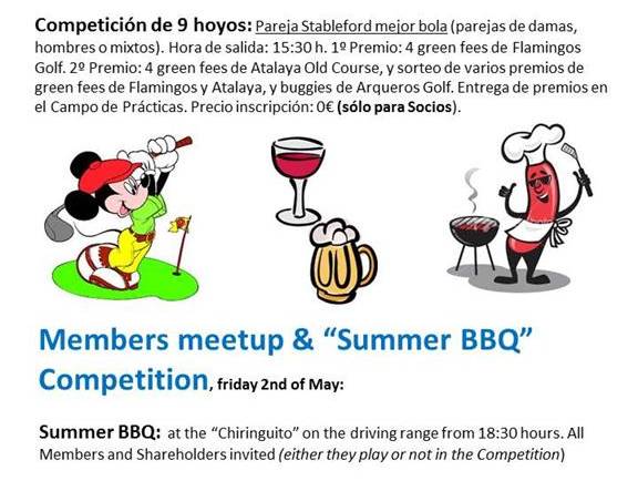 Encuentro de Socios y Competicion Barbacoa de Verano