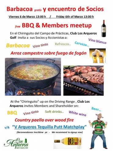BBQ Members meetup at Los Arqueros Golf