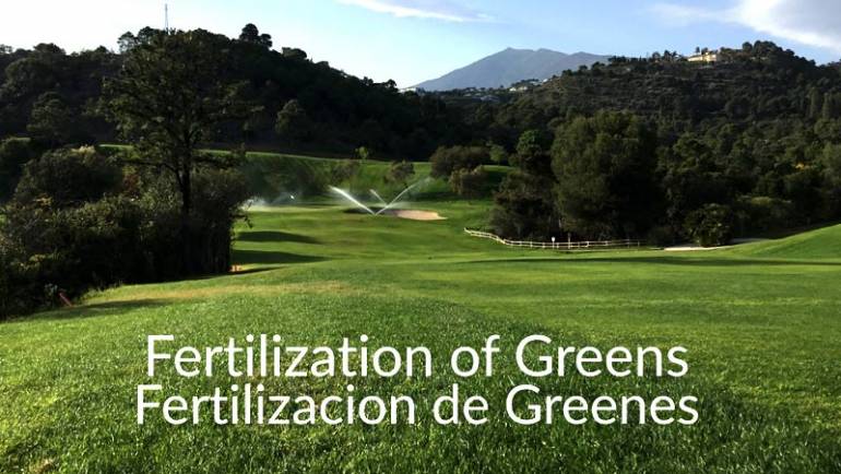 Fertilization of Greens in Los Arqueros Golf