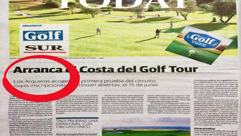 Today starts Costa del Golf Tour in Los Arqueros Golf