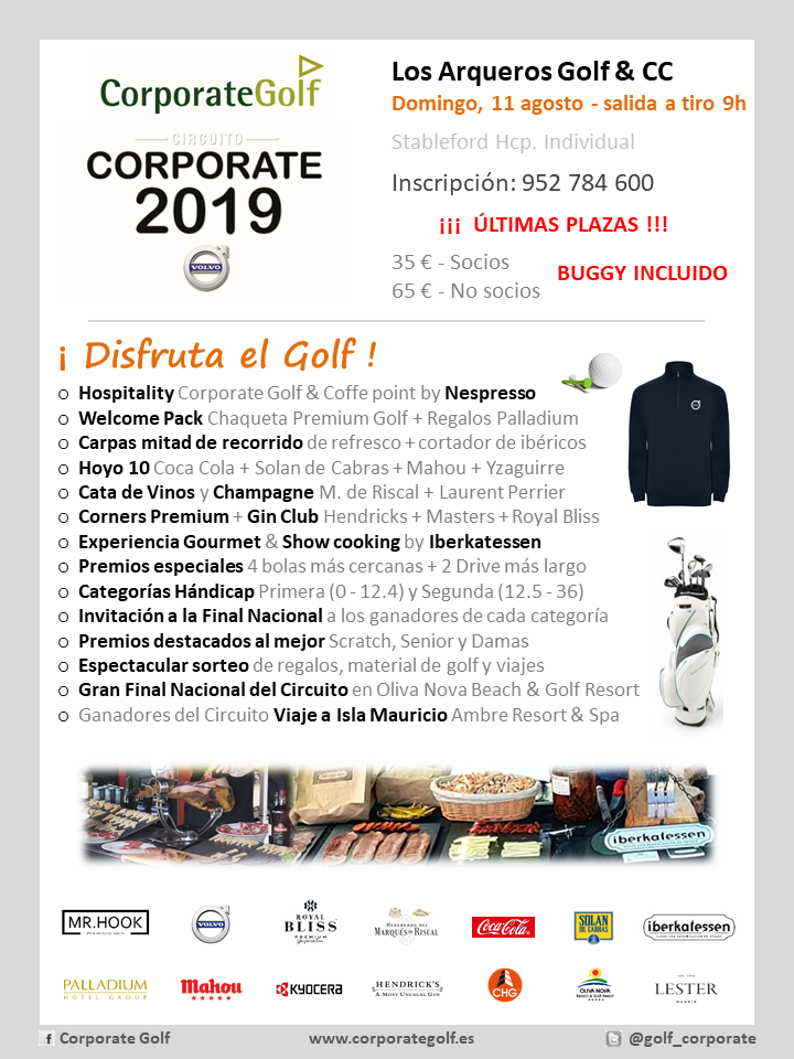 Circuito Corporate 2019 en Los Arqueros Golf